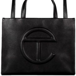 TELFAR Medium Shopping Bag - Black - Vegan Leather - Unisex - NWT